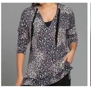 Peach Brand Palmer leopard print hoodie